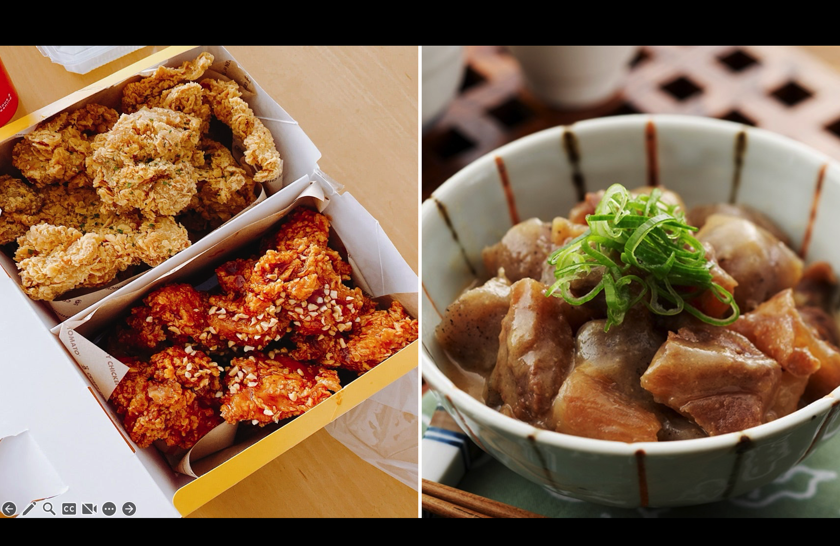 韓国チキンとどて焼き